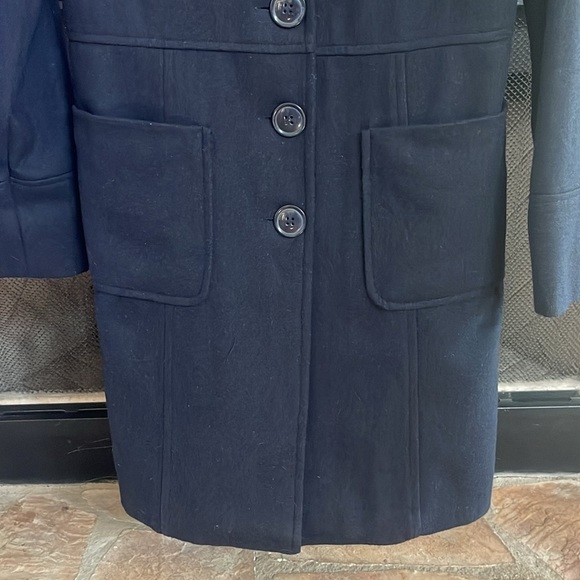 CoffeeShop black wool button down coat. Size Medium - Picture 4 of 9